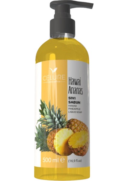 Hawai Ananas Sıvı Sabun 500 ml Tropikal Kokulu Nemlendirici El Sabunu