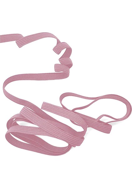 Pembe 6 mm 5 mt Dayanıklı Sert Yassı Elastik Şerit Lastik