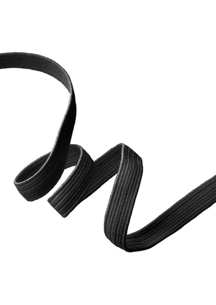 Siyah 12 mm 5 mt Dayanıklı Sert Yassı Elastik Şerit Lastik modelleri