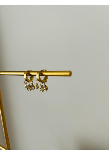Gold Çelik Küpe