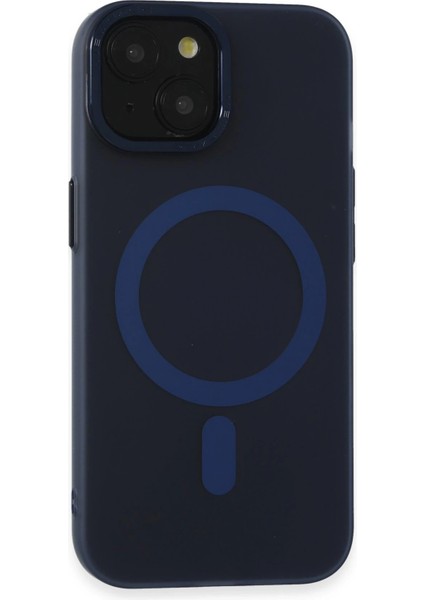 Iphone 15 Kılıf Lodos Magneticsafe Mat Kapak - Mavi Drstr