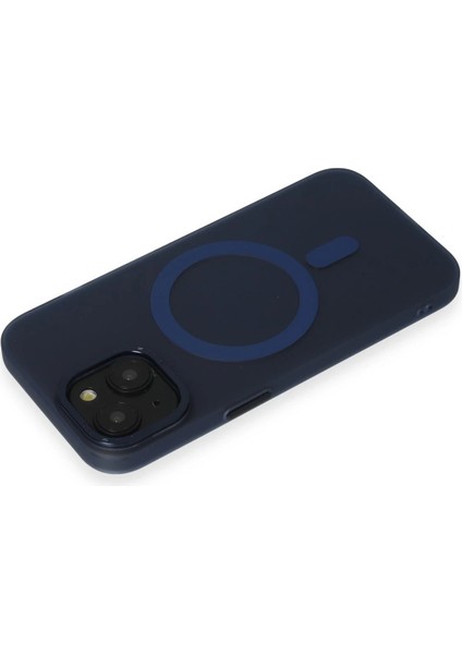 Iphone 15 Kılıf Lodos Magneticsafe Mat Kapak - Mavi Drstr modelleri