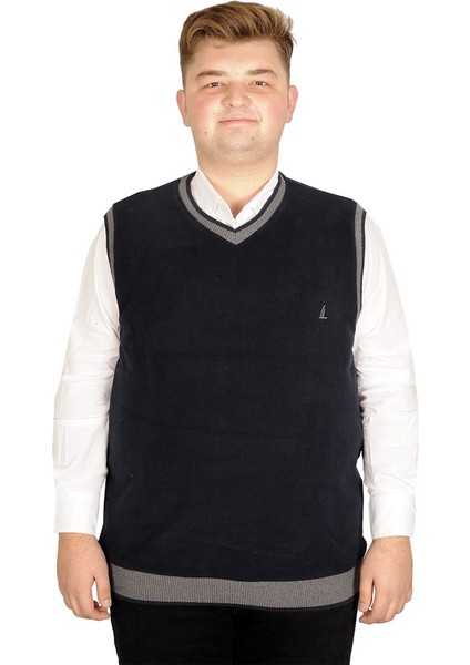 Mode Xl Büyük Beden Erkek Süeter Vanize Selanik 20547 Lacivert