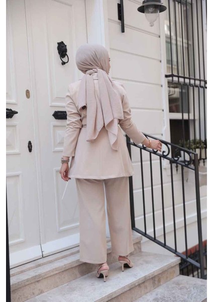Ceketli Bej Tesettür Ikili Takım 62221BEJ indirimleri