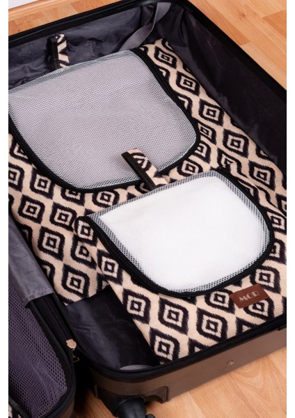 6'lı Bej Valiz Düzenleyici I Bavul Içi Organizer Set I Seyahat Hurcu fırsatları