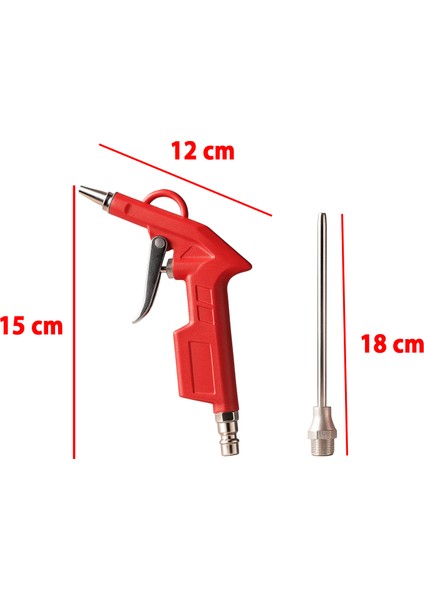 Uzun Ağızlı Uçlu 1/4" Kompresör Uyumlu Hava Üfleme Tabancası Temizlik Toz Giderme Tabancası Ucu fiyatları