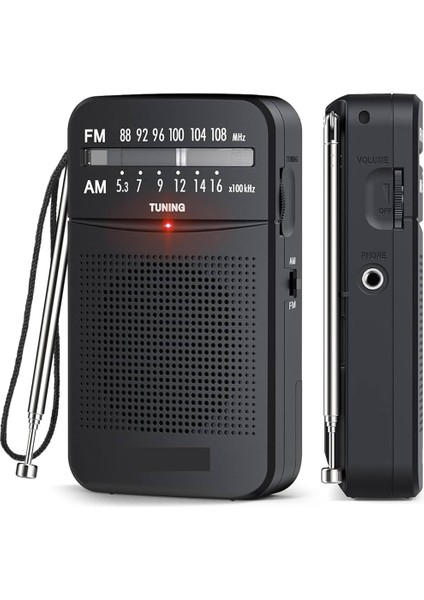 H-263 Taşınabilir Am/fm Radyo Küçük Boy Cep Radyosu Pilli Radyo