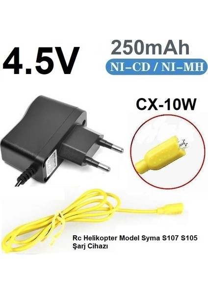 4.5V CX-10W Rc Helikopter Için Syma S107 S105 220 Şarj Cihazı