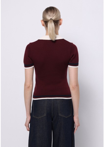Slim Fit Kadın Bordo Kazak fiyatları