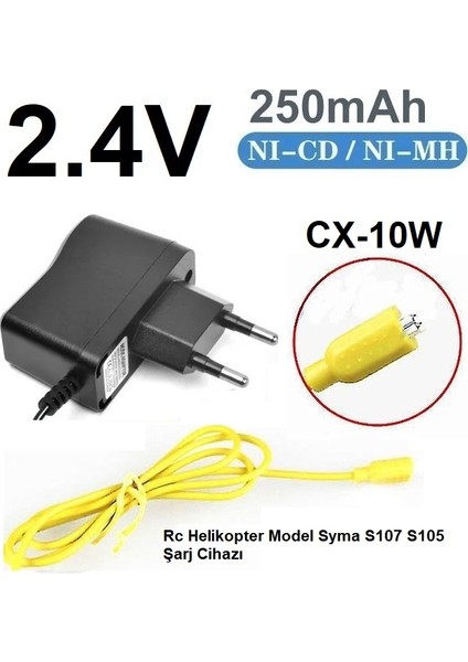 2.4V CX-10W Rc Helikopter Için Syma S107 S105 220 Şarj Cihazı