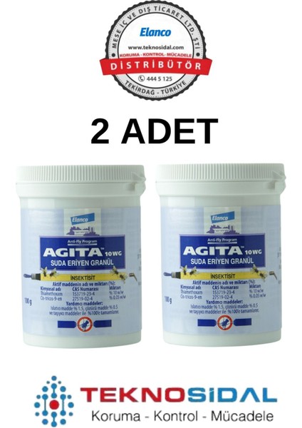 Agita 10 Wg 100 G Kara Sinek Ilacı 2 Adet | 100G x 2 | Distribütör Garantili | Orijinal Ürün