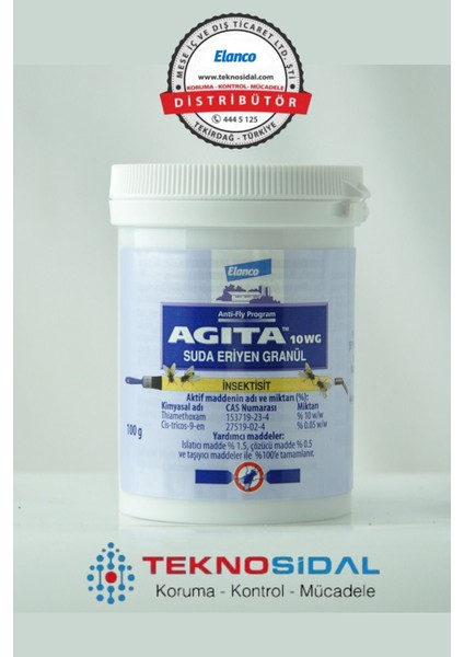 Agita 10 Wg 100 G Kara Sinek Ilacı 2 Adet | 100G x 2 | Distribütör Garantili | Orijinal Ürün