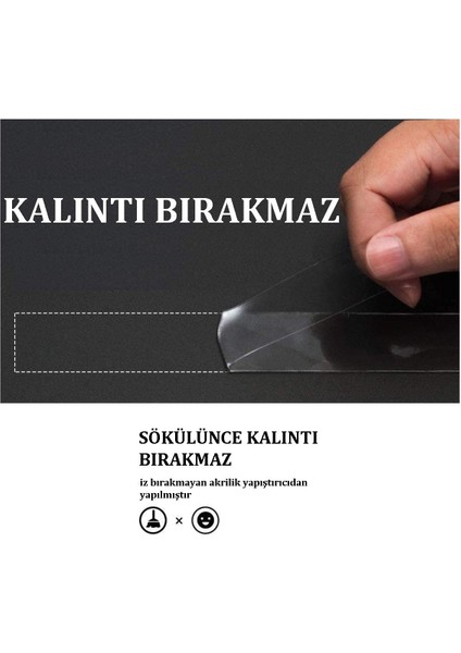 2 Adet 2 Metre 18 mm Çift Taraflı Şeffaf Silikon Bant Güçlü Yapıştırıcı Montaj Bandı Toplam 4 Metre