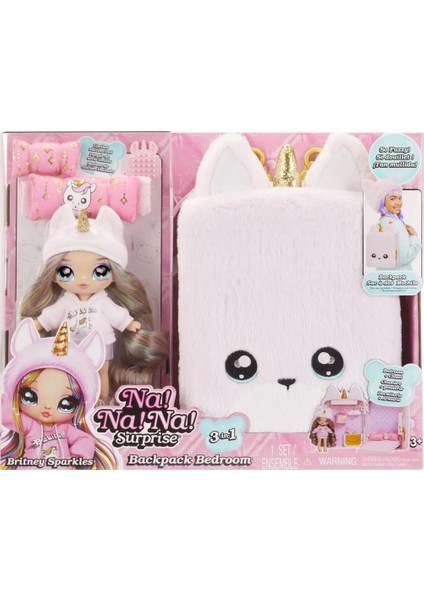 Na! Na! Na! Surprise 3ü1 Arada Büyük Sırt Çantalı Set - Britney Sparkles