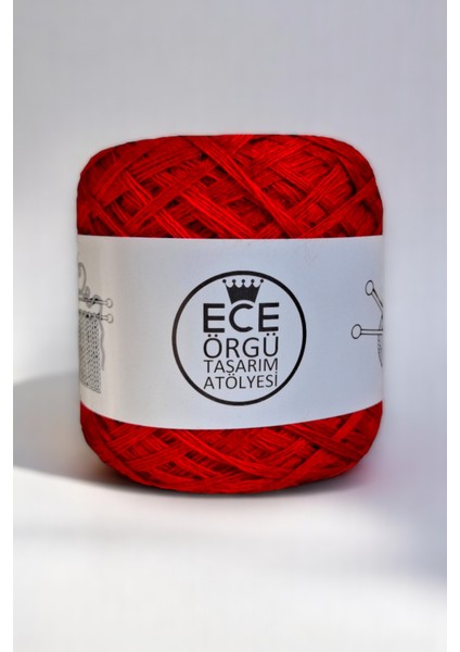 Premium Kalite Çok Katlı, Kırmızı, Çok Parlak, Pürüzsüz, Dut Ipeği Merino Karışımı El Örgü Ipi
