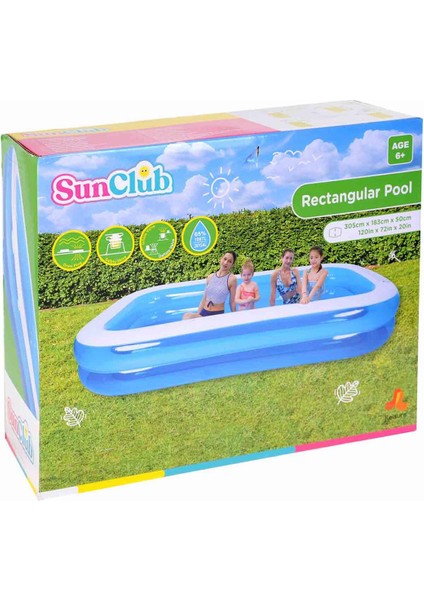 51259 Büyük Boy Dikdörtgen Şişme Aile Havuzu (300X183X50 Cm)