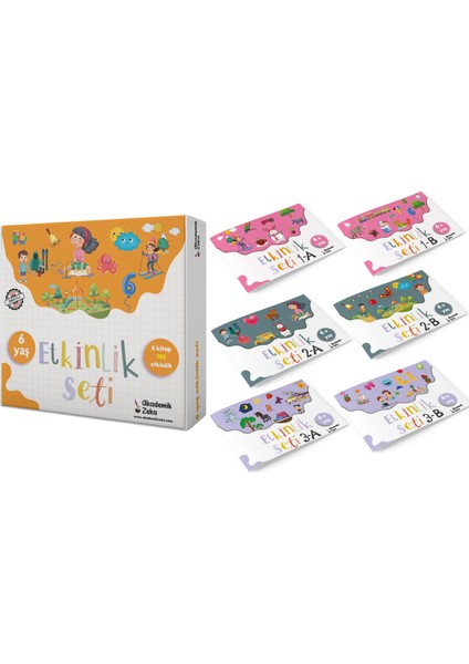 6 Yaş Etkinlik Seti (6 Kitap 195 Etkinlik)
