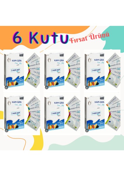 KAMAGRA100MG Orjinal Bandrollü 6 Paket 7'li Meyveli Jel Performans Jelly Erkek Için Kâmagra Oral Jel Kamagr_a Jel