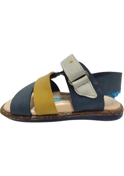 Şirinbebe 1695-20 Anatomik Tek Cirtli Erkek Çocuk Sandalet Lacivert Sari 18-20 modelleri