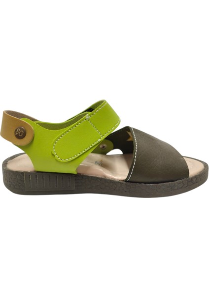 Şirinbebe 1703-20 Anatomik Yıldız Desen Cirtli Erkek Çocuk Sandalet Haki Yeşil 26-30 modelleri
