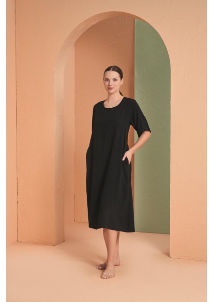 Kadın Siyah Elbise 27158