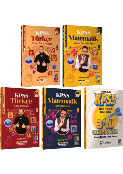 2026 Kpss Atölye Serisi Türkçe-Matematik Video Ders Notları-Tamamı Video Çözümlü Soru Bankası Seti