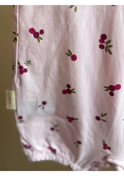 Sweeety Bebek Tulum | Çiçek Nakışlı | 3-6 Ay, 6-9 Ay, 9-12 Ay | Kız Bebek Yazlık Tulum Pembe