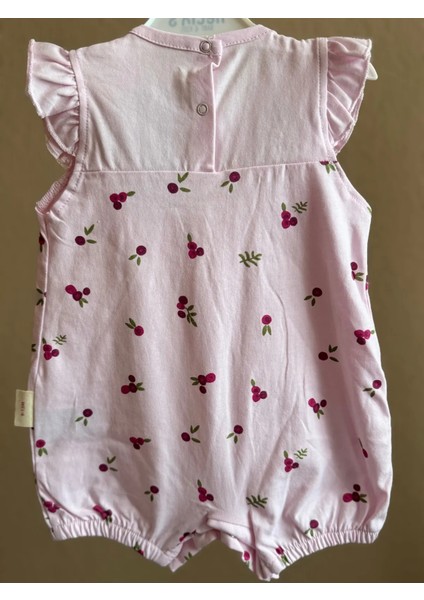 Sweeety Bebek Tulum | Çiçek Nakışlı | 3-6 Ay, 6-9 Ay, 9-12 Ay | Kız Bebek Yazlık Tulum Pembe indirimleri