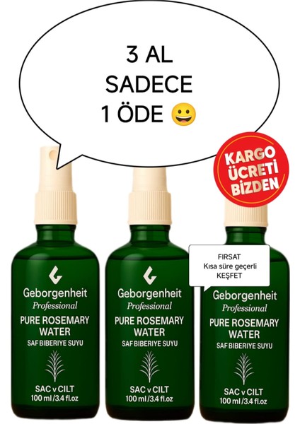 Biberiye Suyu % 100 Doğal ve Saf Saç Toniği Saç Uzamasına ve Gürleşmesine Destekleyici