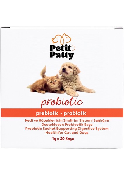 Probiotic Kedi ve Köpekler Için Probiyotik Saşe 30X1G