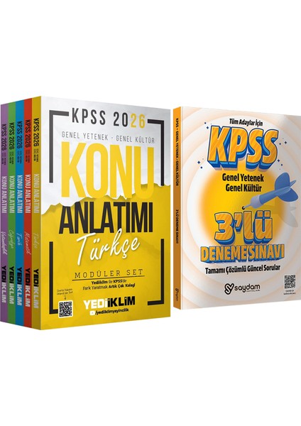 2026 Kpss Genel Yetenek Genel Kültür Konu Anlatımı Seti(5 KITAP,1488 Sayfa)-Çözümlü 3 Deneme Hediye