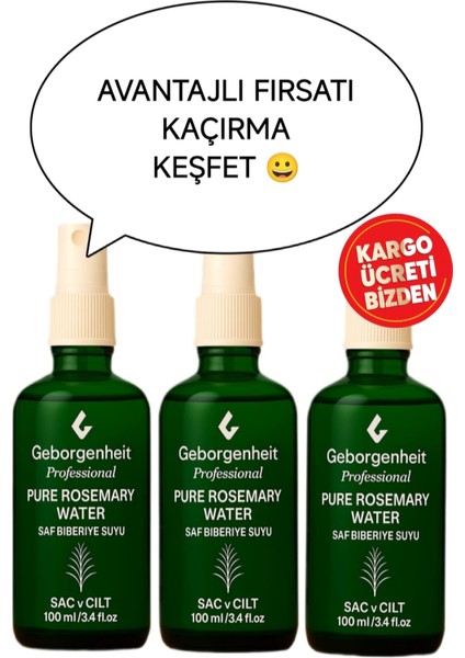 Biberiye Suyu % 100 Doğal ve Saf Saç Toniği Saç Uzamasına ve Gürleşmesine Destekleyici