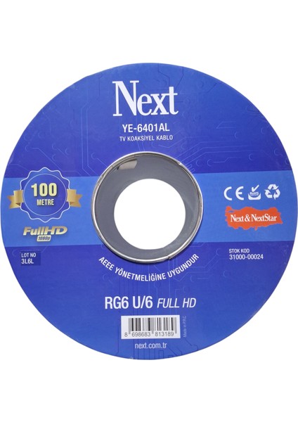 20 Metre Anten Kablosu Full Hd 3D 4K + 4 Lü Lnb Ye- 404 + 4 Contalı Konnektör fiyatları