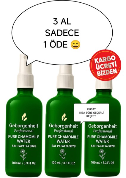 Papatya Suyu Doğal Saç Açıcı Sprey Saç ve Yüz Toniği 100 ml