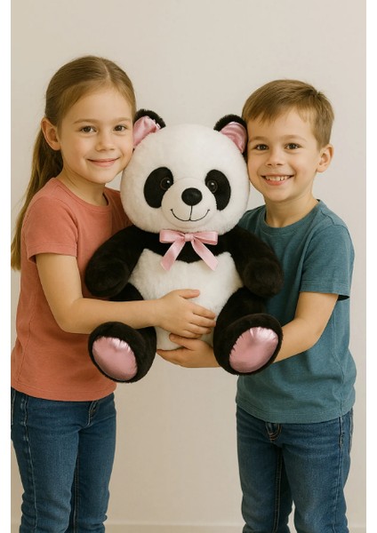 Polly Toys Pembe Kurdeleli Panda - 50 cm