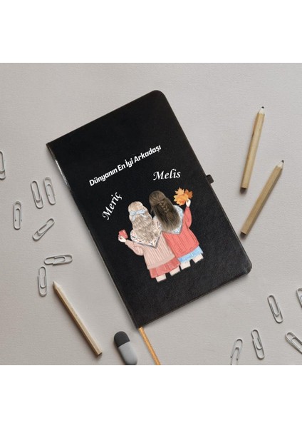 Arkadaşlara Özel Isim Yazılı Tasarımlı Defter
