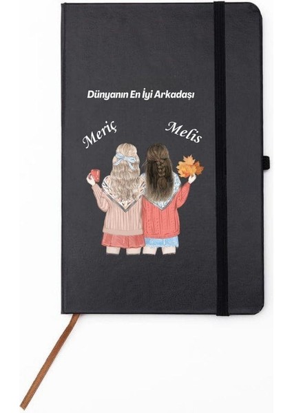 Arkadaşlara Özel Isim Yazılı Tasarımlı Defter
