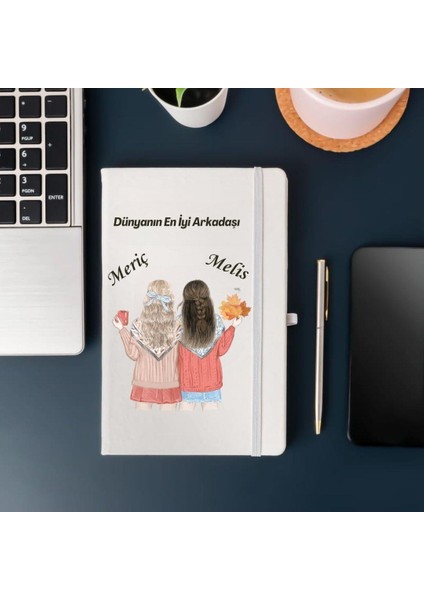 Arkadaşlara Özel Isim Yazılı Tasarımlı Defter