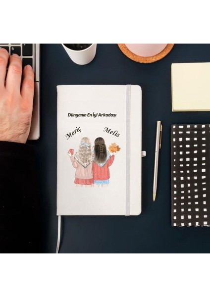 Arkadaşlara Özel Isim Yazılı Tasarımlı Defter