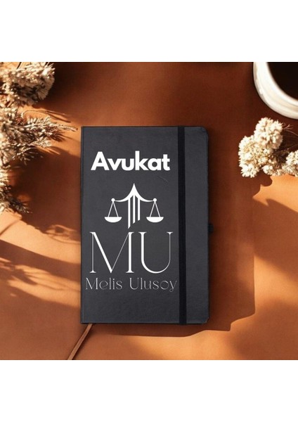 Avukatlara Özel Isim Yazılı Tasarımlı Defter