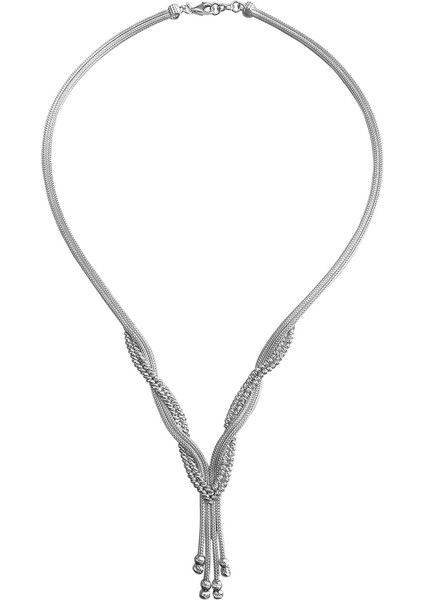 Dorika Model El Işi Gerdanlıklı Gümüş Takı Seti (Rodyum Kaplama) 201024249