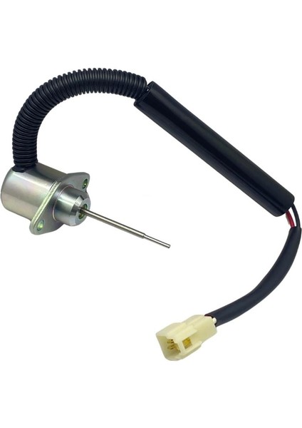 12V Stop Selenoidi (Düz Kulaklı) (Küçük Tip) (Düz Mil Kademeli 63 Mm) Genpower-Kubota modelleri