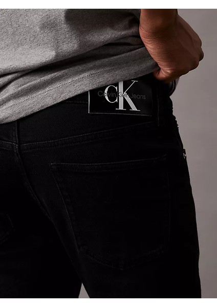 Erkek Ck Slım Taper Jean Pantolon - Siyah