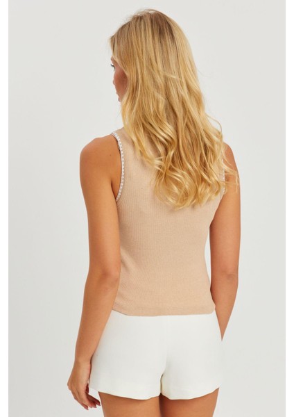 Kadın Camel Biyeli Kaşkorse Bluz AYD318 fiyatları