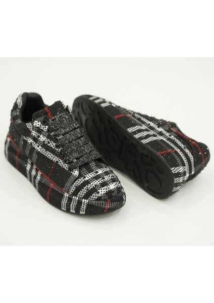 Guja 25Y451-3 36/41 Kadın Ekose Desenli Taşlı Premium Sneaker Ayakkabı fiyatları