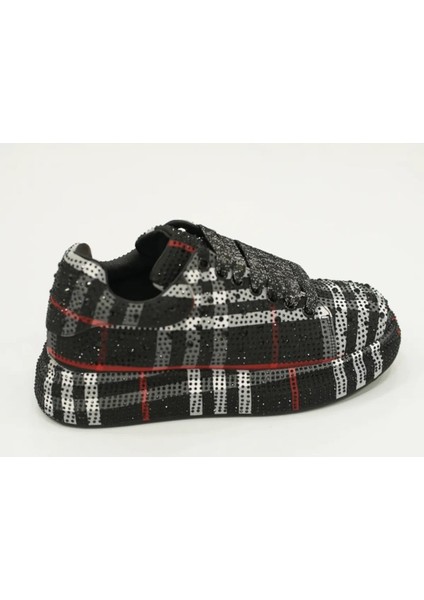 Guja 25Y451-3 36/41 Kadın Ekose Desenli Taşlı Premium Sneaker Ayakkabı fırsatları
