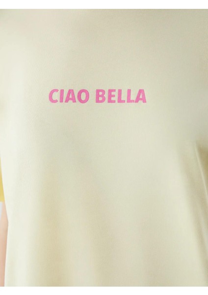 Lcw Vision Bisiklet Yaka Baskılı Oversize Kadın Tişört (S5) fiyatları