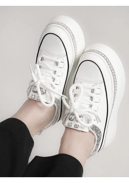 Guja 25Y423-7 Kadın Hakiki Deri 36/41 Yüksek Taban Taşlı Sneaker Ayakkabı modelleri