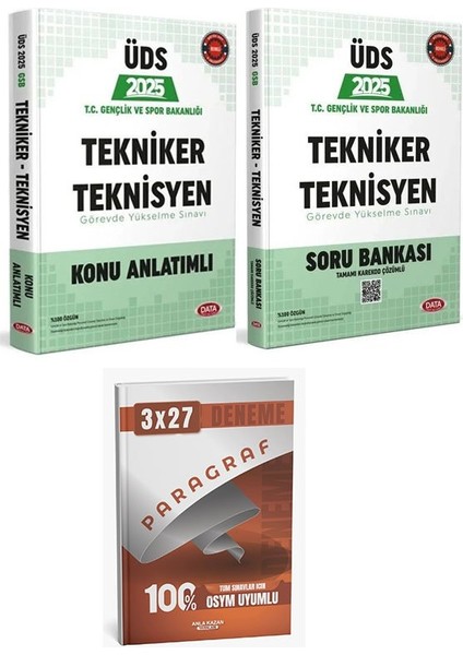 Data 2025 Gys Üds Gençlik ve Spor Bakanlığı Tekniker Teknisyen Konu+Anla Kazan Paragraf