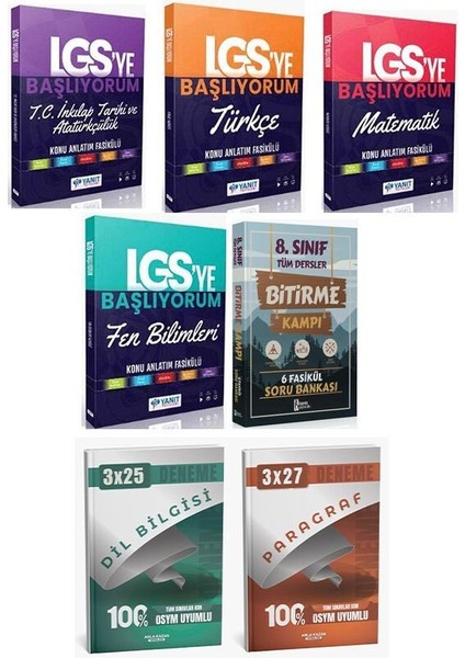 Yanıt + Isem 2026 Lgs Tüm Dersler Başlıyorum + Bitirme Kampı Fasikül Soru + Anla Kazan Deneme 7 Li Set